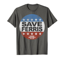 Load image into Gallery viewer, Ferris Bueller Save Ferris American Button Graphic T-Shirt
