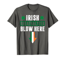 Load image into Gallery viewer, St patricks day Shamrock Irish breathalyzer blow here Funny TShirt411855
