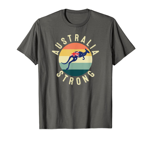Australia Strong Kangaroo Retro Graphic T-Shirt-1077624