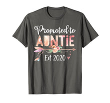 Load image into Gallery viewer, Womens Promoted to Auntie Est 2020  First Time Aunt Floral T-Shirt283129
