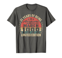 Load image into Gallery viewer, Vintage March 1999 21 Year Old Bday Gifts 21st Birthday TShirt503478

