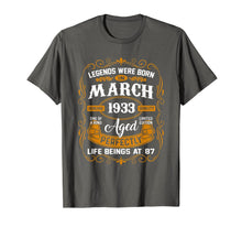 Load image into Gallery viewer, Legends Were Born In March 1933 87th Birthday Gifts TShirt624410
