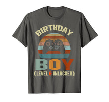 Load image into Gallery viewer, 6th Birthday Boy 6 Years Old Level 6 Unlocked Video Gamer T-Shirt-216611
