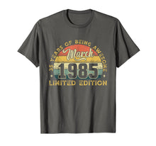 Load image into Gallery viewer, Vintage March 1985 Outfit 35th Birthday Gift 35 Years Old T-Shirt-375113
