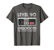 Load image into Gallery viewer, 40 Year Old Fourty Birthday Gift Level 40 unlocked gamer T-Shirt-201277
