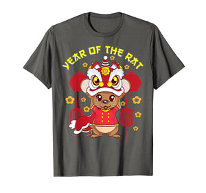 Year Of The Rat Shirt Chinese New Year 2020 Lion Dance T-Shirt-508731
