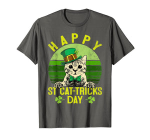 St Patricks Day Gifts Happy St Cat Tricks Day Cat Leprechaun TShirt856347