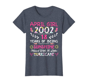 Womens April 2002 18th Birthday Gifts Floral TShirt375651