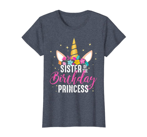 Sister Of The Birthday Princess Gifts Unicorn Birthday T-Shirt-1425155