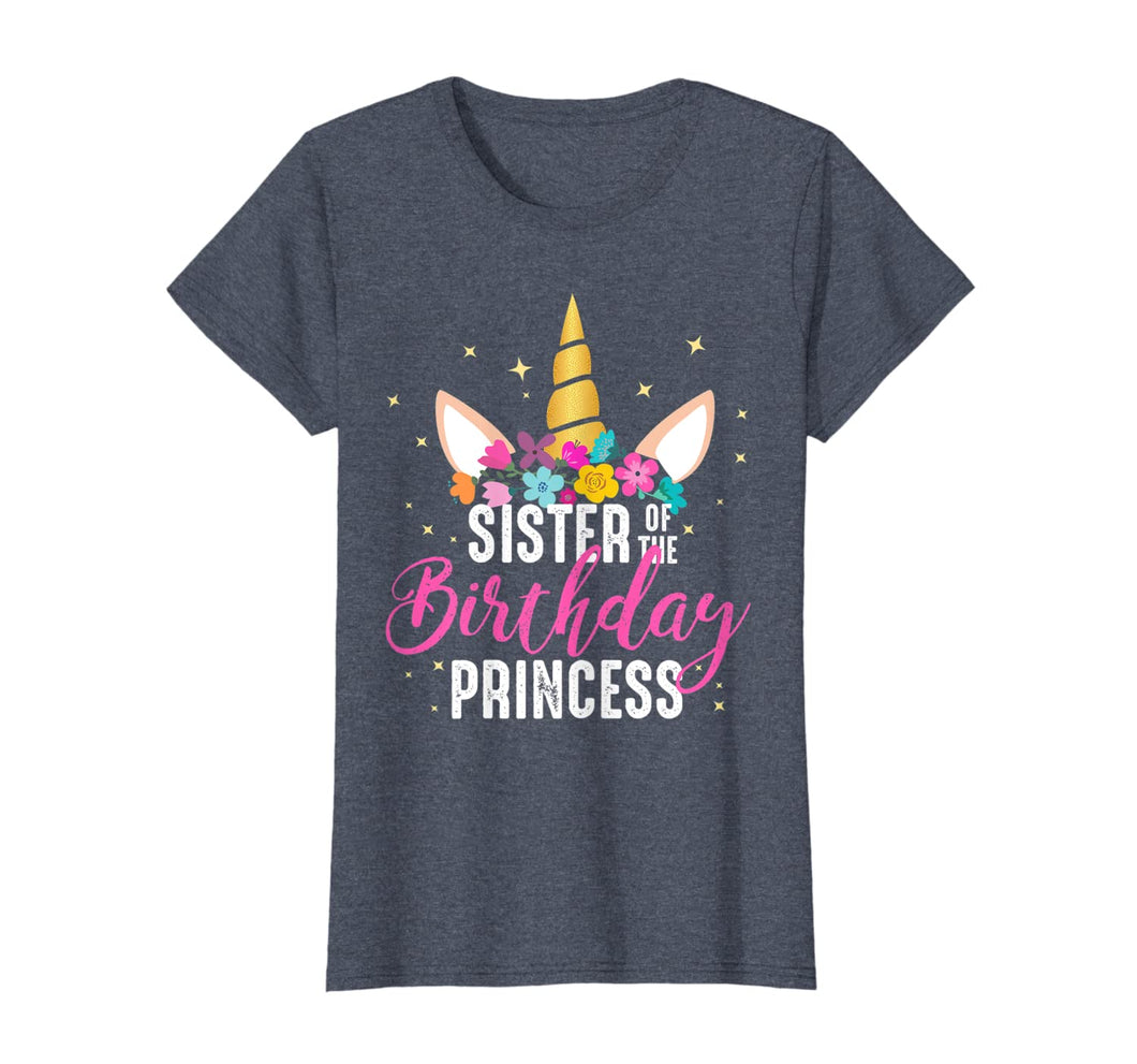 Sister Of The Birthday Princess Gifts Unicorn Birthday T-Shirt-1425155