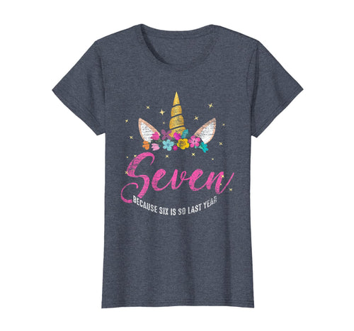 7 Years Old Birthday Girl Gifts Unicorn 7th Birthday TShirt294101