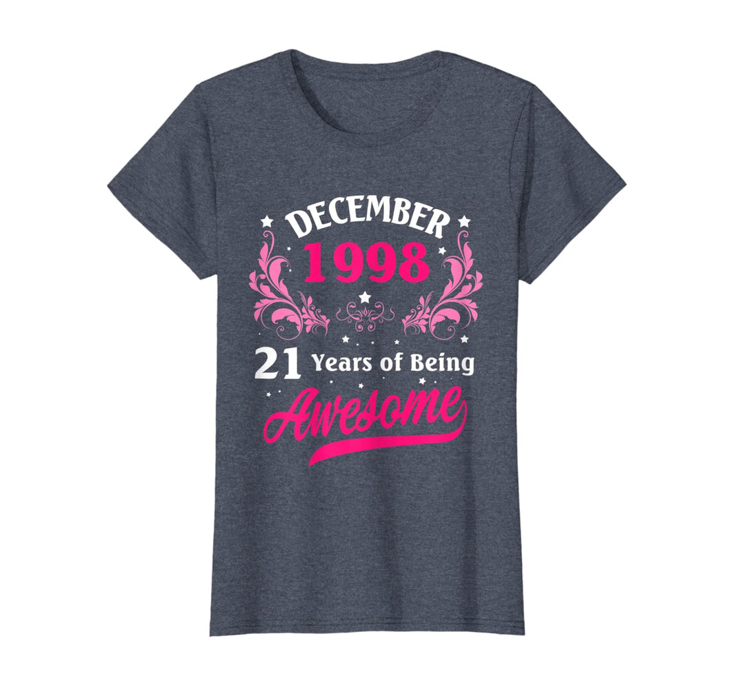 Womens Made in December 1998 T-Shirt 1998 Birthday Gifts 21 Years T-Shirt