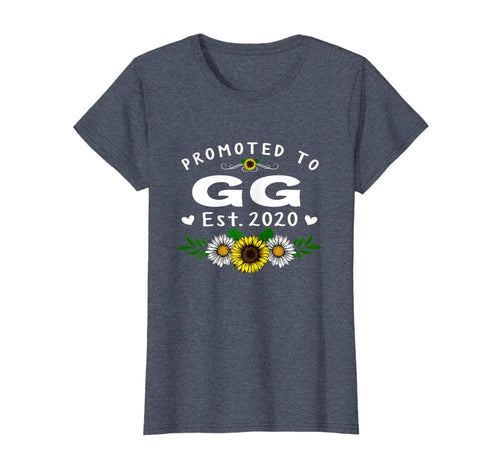 Womens Womens Promoted To Gg Est 2020 Sunflower Gifts Mother Day T-Shirt