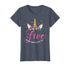 5 Years Old Birthday Girl Gifts Unicorn 5th Birthday TShirt677426