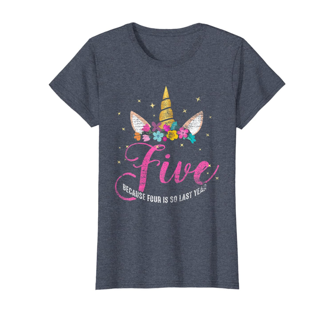 5 Years Old Birthday Girl Gifts Unicorn 5th Birthday TShirt677426