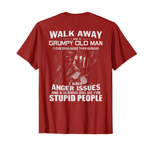 Load image into Gallery viewer, Walk Away I Am A Grumpy Old Man I Love Dogs More Than Humans T-Shirt

