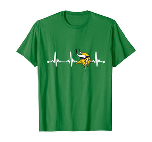 Funny shirts V-neck Tank top Hoodie sweatshirt usa uk au ca gifts for Christmas Football Minnesota-Viking Heartbeat Fan T-Shirt 122355