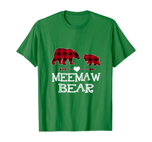 Funny shirts V-neck Tank top Hoodie sweatshirt usa uk au ca gifts for Meemaw Bear Red Buffalo Plaid Matching Family Christmas T-Shirt 1355154