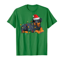 Load image into Gallery viewer, Rotwiller Christmas pajama Santa Hat Lights Gift Dog Lover T-Shirt
