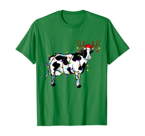 Funny shirts V-neck Tank top Hoodie sweatshirt usa uk au ca gifts for Funny Cow Christmas Tee Reindeer Christmas Lights Pajama T-Shirt 144381