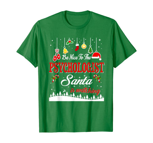 Psychologist Santa Is Watching Christmas Funny Gifts T-Shirt