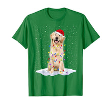 Load image into Gallery viewer, Funny shirts V-neck Tank top Hoodie sweatshirt usa uk au ca gifts for Golden retriever Santa Christmas Tree Lights Xmas Gifts T-Shirt 740329
