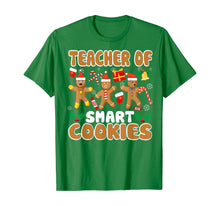 Load image into Gallery viewer, Funny shirts V-neck Tank top Hoodie sweatshirt usa uk au ca gifts for Teacher Of Smart Cookies Gingerbread Santa Hat Christmas T-Shirt 495928
