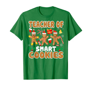 Funny shirts V-neck Tank top Hoodie sweatshirt usa uk au ca gifts for Teacher Of Smart Cookies Gingerbread Santa Hat Christmas T-Shirt 495928