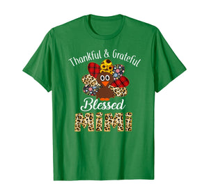 Thankful Grateful Blessed Mimi Turkey Thanksgiving T-Shirt