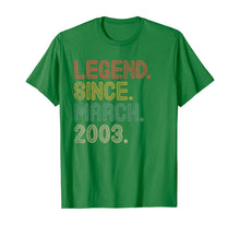 Load image into Gallery viewer, Legend Since March 2003 Gifts 17th Birthday Tee 17 Years Old TShirt533795

