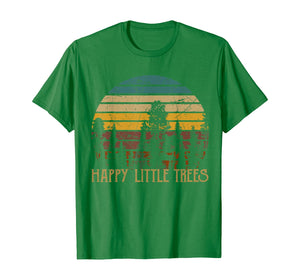 Funny shirts V-neck Tank top Hoodie sweatshirt usa uk au ca gifts for Happy Little Tree Retro Bob Tees Ross Painting For Men Women T-Shirt 1061640