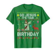 Load image into Gallery viewer, Funny shirts V-neck Tank top Hoodie sweatshirt usa uk au ca gifts for Dabbing With Tree Reindeer Snow Go Jesus It&#39;s Your Birthday T-Shirt 153450
