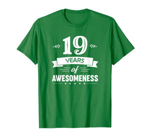 Funny shirts V-neck Tank top Hoodie sweatshirt usa uk au ca gifts for 19 Years Of Awesomeness T-shirt Birthday Gift T-Shirt 1829787