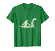Load image into Gallery viewer, Bigfoot Sasquatch Riding The Loch Ness Monster Funny T-Shirt
