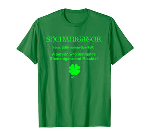 Funny shirts V-neck Tank top Hoodie sweatshirt usa uk au ca gifts for Shenanigator T-Shirt Four Leaf Clover Saint Patrick Day Gift 2342507
