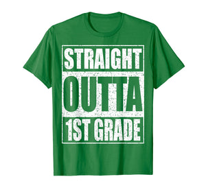 Straight Outta 1st Grade T-Shirt Funny 2019 Graduation Shirt
