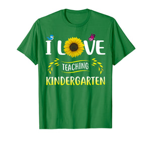 Funny shirts V-neck Tank top Hoodie sweatshirt usa uk au ca gifts for I Love Teaching Kindergarten T-Shirt Sunflower Teacher Shirt 2946039