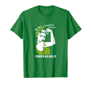 Funny shirts V-neck Tank top Hoodie sweatshirt usa uk au ca gifts for Lymphoma Warrior Unbreakable - Lymphoma Awareness Shirt 250980