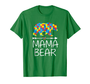 Mama Bear Autism Awareness T-Shirt Autism Mom,Mommy Tee