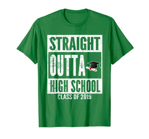 Funny shirts V-neck Tank top Hoodie sweatshirt usa uk au ca gifts for Straight Outta High School Class 2019 Graduation Gift Tee 1163665
