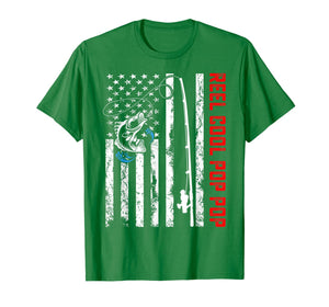 Reel Cool Pop Pop Shirt American Flag Fishing Birthday Gifts 278332