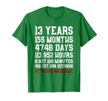Load image into Gallery viewer, 13 Years Old Of Being Awesome T-Shirt 13th Birthday Tee Gift
