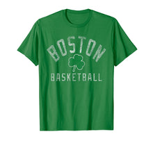 Load image into Gallery viewer, Funny shirts V-neck Tank top Hoodie sweatshirt usa uk au ca gifts for Boston Shamrock Fan Tee Distressed Basketball Green T-Shirt 1926753
