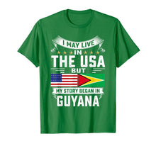 Load image into Gallery viewer, Live In USA But Heart Guyana Patriot Guyanese Tee Shirt

