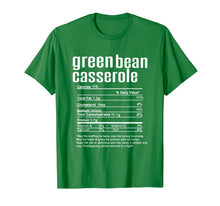 Load image into Gallery viewer, Thanksgiving Green Bean Casserole Nutritional Facts T-Shirt
