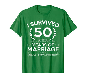 50th Wedding Anniversary Gifts Couples Husband Wife 50 Years T-Shirt-439990