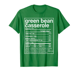 Thanksgiving Green Bean Casserole Nutritional Facts T-Shirt