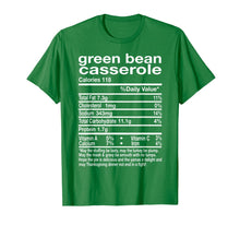 Load image into Gallery viewer, Thanksgiving Green Bean Casserole Nutritional Facts Gift T-Shirt
