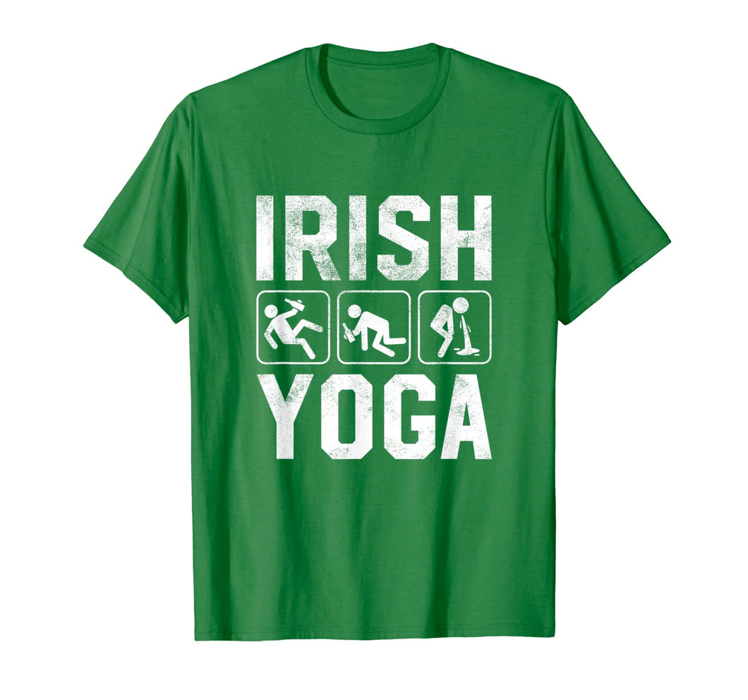 Funny Irish Yoga St Patricks Day Green T-Shirt-1189643