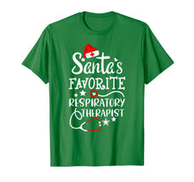 Load image into Gallery viewer, Santa's Favorite Respiratory Therapist Christmas Crew T-Shirt
